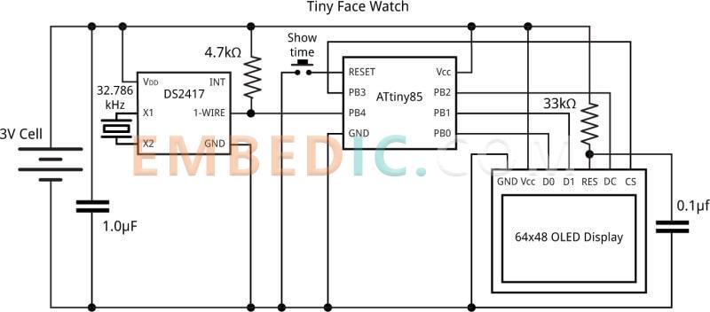 tiny face watch circuit